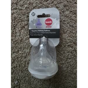 Joovy Boob X-Cut Nipples 6M+ Xtra Fast Flow  (2 Nipples per Pack)